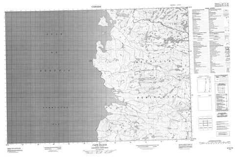 047C10 Cape Ellice Canadian topographic map, 1:50,000 scale