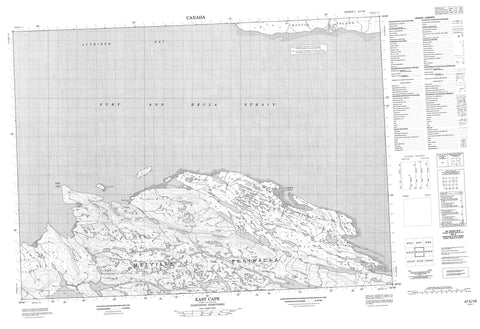 047C16 East Cape Canadian topographic map, 1:50,000 scale