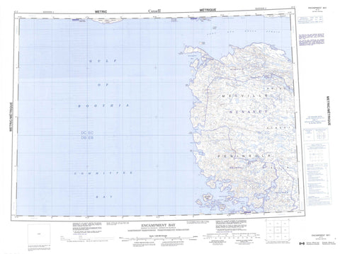 047C Encampment Bay Canadian topographic map, 1:250,000 scale