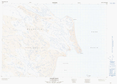 047D02 Pinger Point Canadian topographic map, 1:50,000 scale