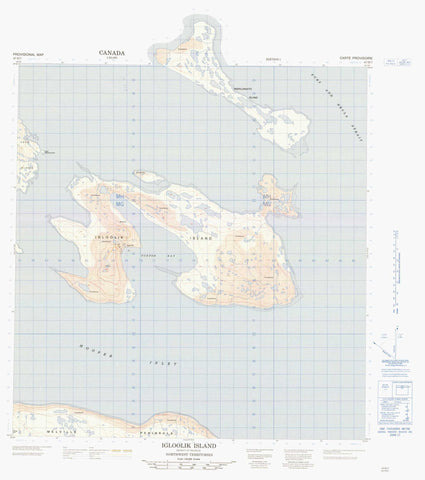 047D07 Igloolik Island Canadian topographic map, 1:50,000 scale