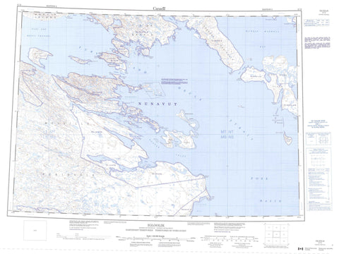 047D Igloolik Canadian topographic map, 1:250,000 scale