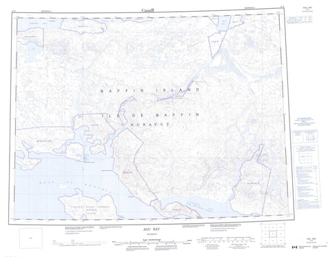 047F Agu Bay Canadian topographic map, 1:250,000 scale