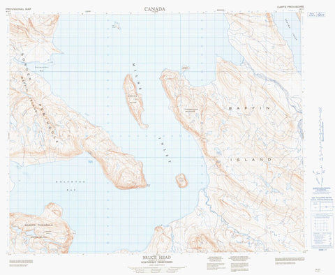 048A01 Bruce Head Canadian topographic map, 1:50,000 scale