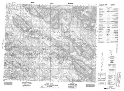 048A11 Alpha River Canadian topographic map, 1:50,000 scale