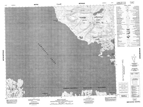 048B07 Red Valley Canadian topographic map, 1:50,000 scale