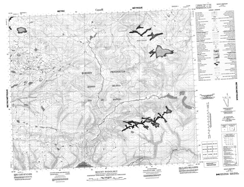 048B09 Mount Podolsky Canadian topographic map, 1:50,000 scale