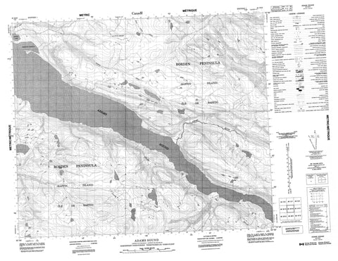 048B16 Adams Sound Canadian topographic map, 1:50,000 scale