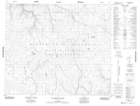 048C04 St Joseph Plateau Canadian topographic map, 1:50,000 scale