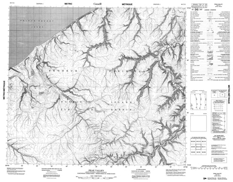 048C12 Peak Valley Canadian topographic map, 1:50,000 scale