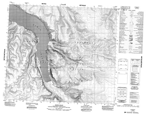 048D05 Elwin Inlet Canadian topographic map, 1:50,000 scale