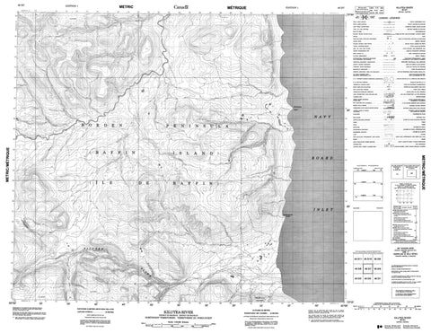 048D07 Kilutea River Canadian topographic map, 1:50,000 scale