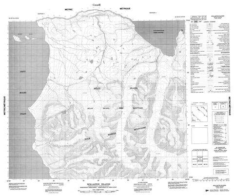 048D09 Wollaston Islands Canadian topographic map, 1:50,000 scale