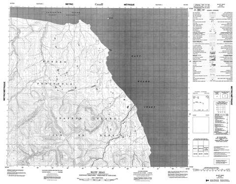 048D10 Bluff Head Canadian topographic map, 1:50,000 scale