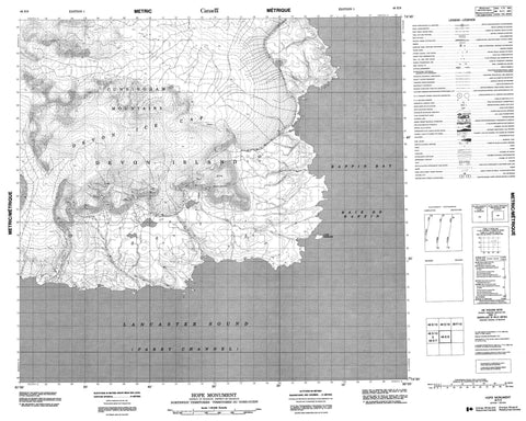 048E09 Hope Monument Canadian topographic map, 1:50,000 scale