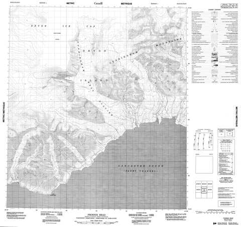 048E10 Phoenix Head Canadian topographic map, 1:50,000 scale