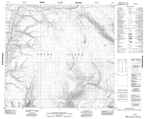 048F12 No Title Canadian topographic map, 1:50,000 scale