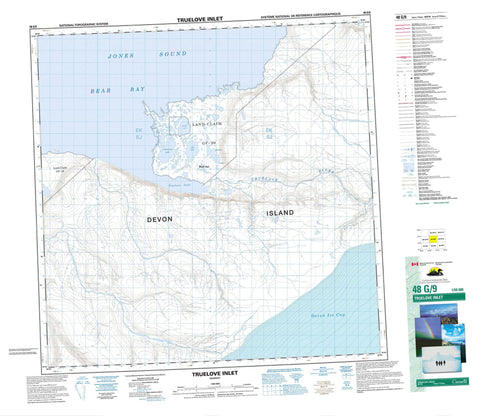 048G09 Truelove Inlet Canadian topographic map, 1:50,000 scale