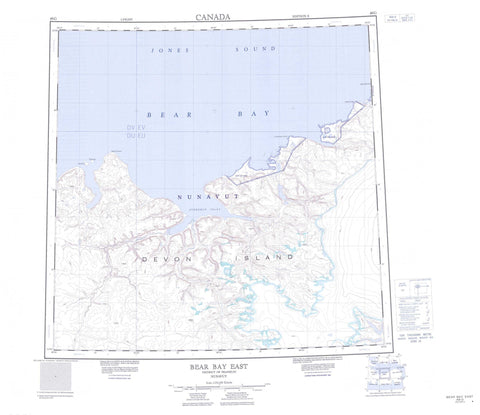 048G Bear Bay East Canadian topographic map, 1:250,000 scale