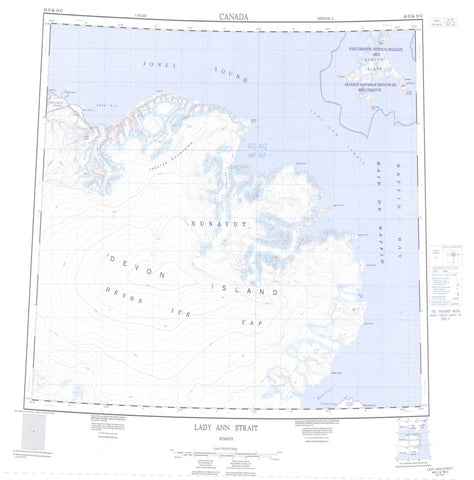 048H Lady Ann Strait Canadian topographic map, 1:250,000 scale