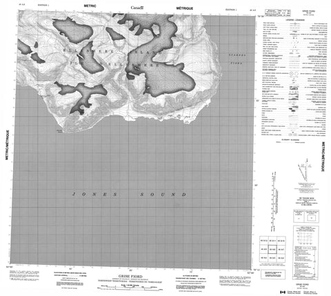 049A06 Grise Fiord Canadian topographic map, 1:50,000 scale