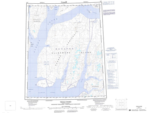 049F Trold Fiord Canadian topographic map, 1:250,000 scale