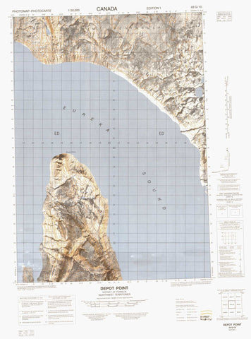 049G10 Depot Point Canadian topographic map, 1:50,000 scale