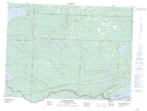 052A04 Pigeon River Canadian topographic map, 1:50,000 scale