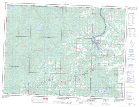 052A05 Kakabeka Falls Canadian topographic map, 1:50,000 scale