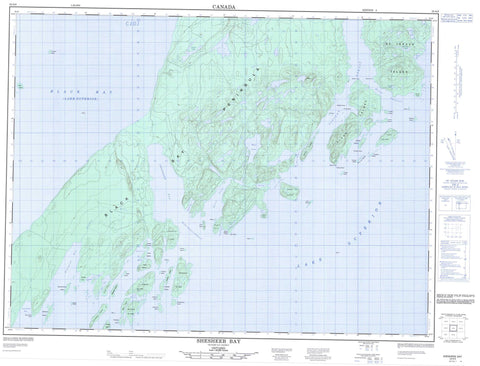 052A09 Shesheeb Bay Canadian topographic map, 1:50,000 scale