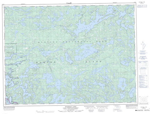 052B05 Poohbah Lake Canadian topographic map, 1:50,000 scale
