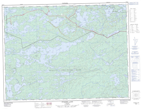 052B11 Pickerel Lake Canadian topographic map, 1:50,000 scale