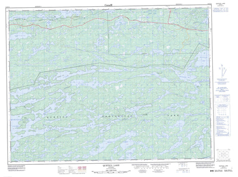 052B12 Quetico Lake Canadian topographic map, 1:50,000 scale