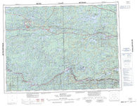 052B Quetico Canadian topographic map, 1:250,000 scale