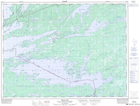 052C10 Seine Bay Canadian topographic map, 1:50,000 scale