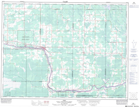 052C12 Emo Canadian topographic map, 1:50,000 scale