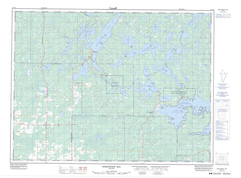 052C13 Northwest Bay Canadian topographic map, 1:50,000 scale