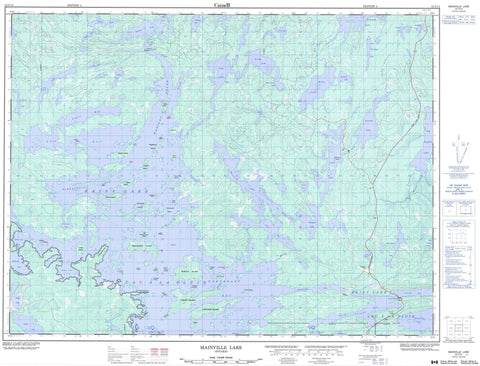 052C14 Mainville Lake Canadian topographic map, 1:50,000 scale