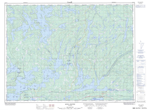 052C15 Mine Centre Canadian topographic map, 1:50,000 scale