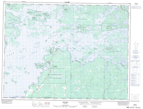 052E01 Morson Canadian topographic map, 1:50,000 scale