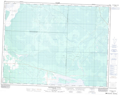 052E05 Whitemouth River Canadian topographic map, 1:50,000 scale