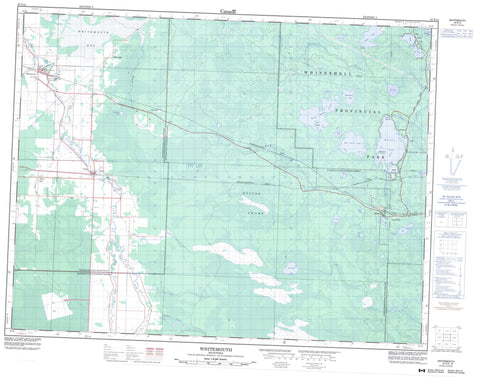 052E13 Whitemouth Canadian topographic map, 1:50,000 scale