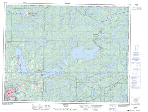052E16 Kenora Canadian topographic map, 1:50,000 scale