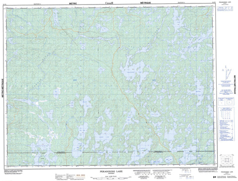 052F01 Pekagoning Lake Canadian topographic map, 1:50,000 scale