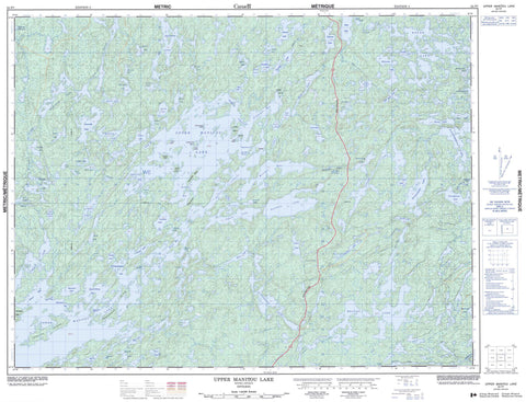 052F07 Upper Manitou Lake Canadian topographic map, 1:50,000 scale