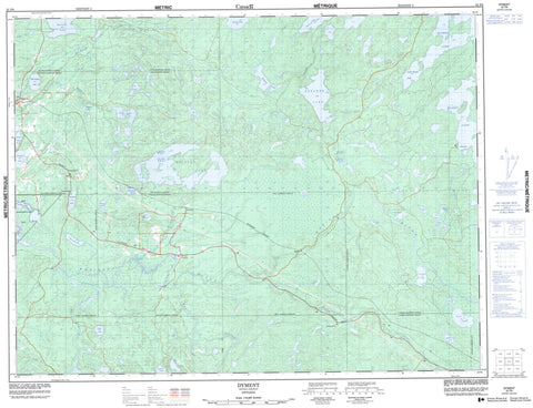 052F09 Dyment Canadian topographic map, 1:50,000 scale