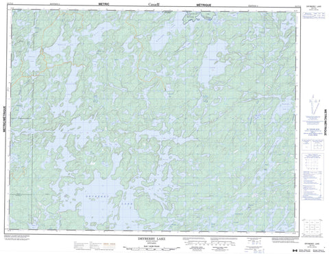 052F12 Dryberry Lake Canadian topographic map, 1:50,000 scale