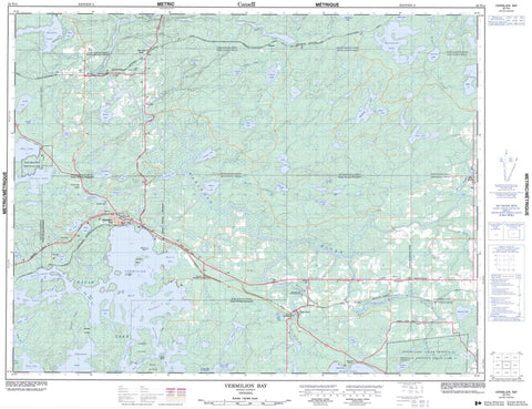 052F14 Vermilion Bay Canadian topographic map, 1:50,000 scale