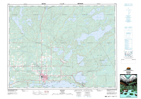 052F15 Dryden Canadian topographic map, 1:50,000 scale