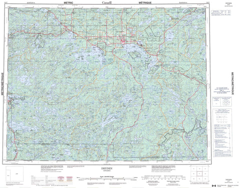 052F Dryden Canadian topographic map, 1:250,000 scale